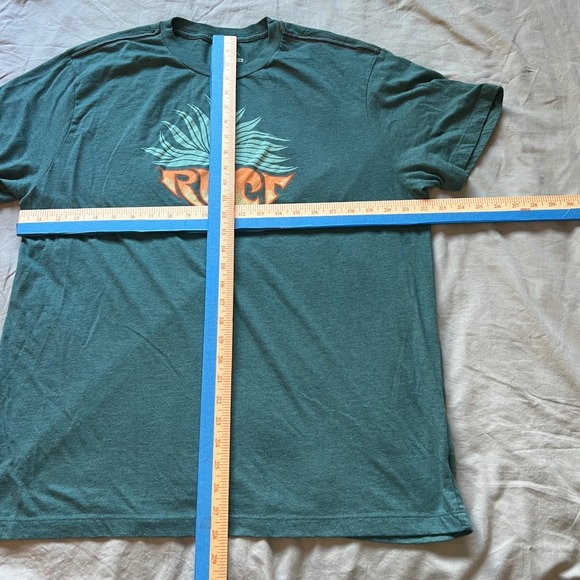 RVCA T Shirt Men's XXL Graphic Balance of Opposites Vintage Dye Slim Fit Green - Picture 7 of 11